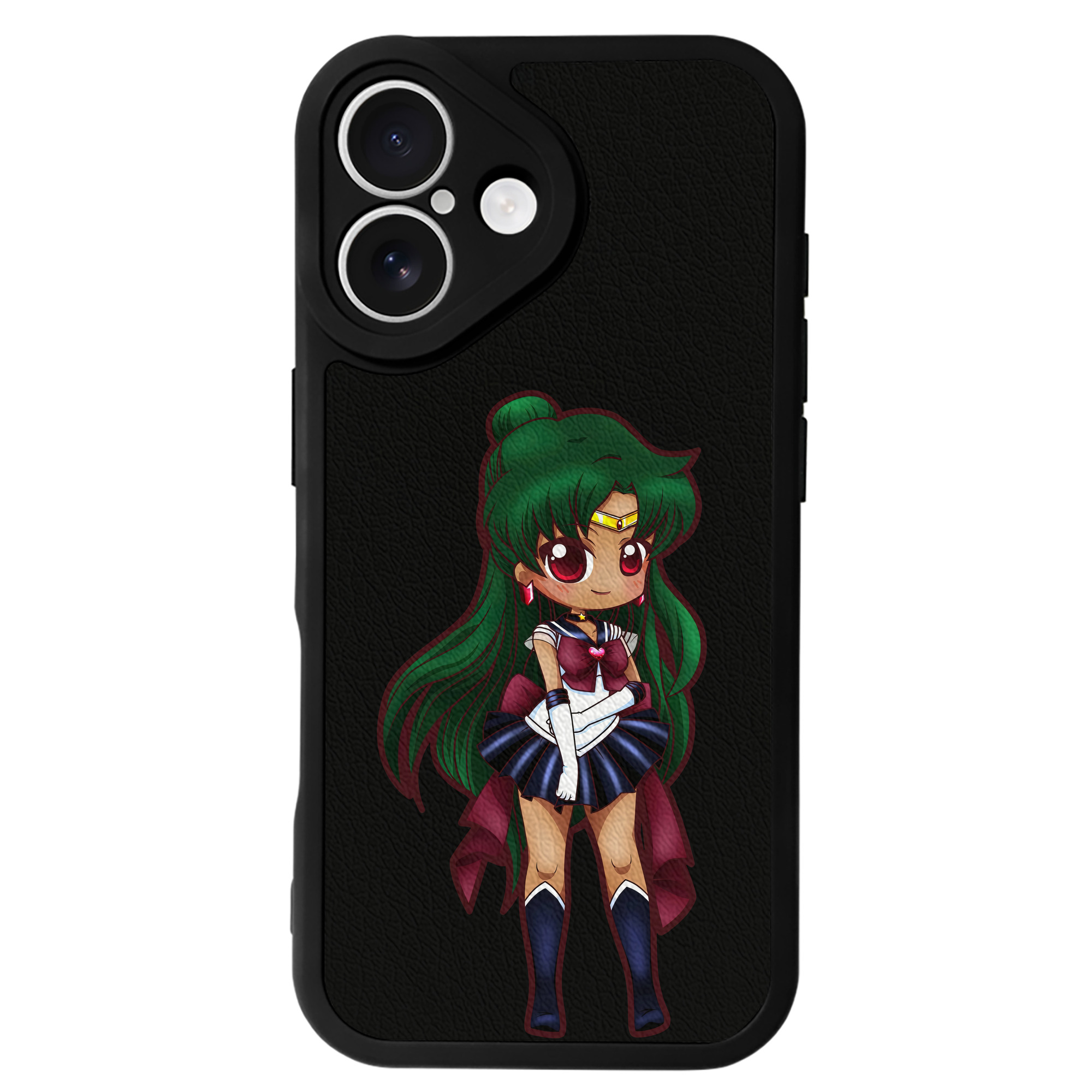 （画像用） 美少女戦士セーラームーン 冥王せつな Sailor Moon Meiou Setsuna 【iPhone 16シリーズ対応】シリコンスマホケース（レザー調） 材質：シリコン